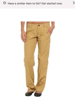 KUHL Hiking Pant Size 6 In Straw Khaki Color